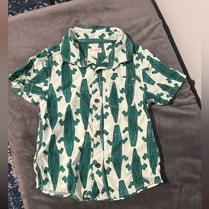 Cat & Jack Alligator button up - cute unique boys shirt